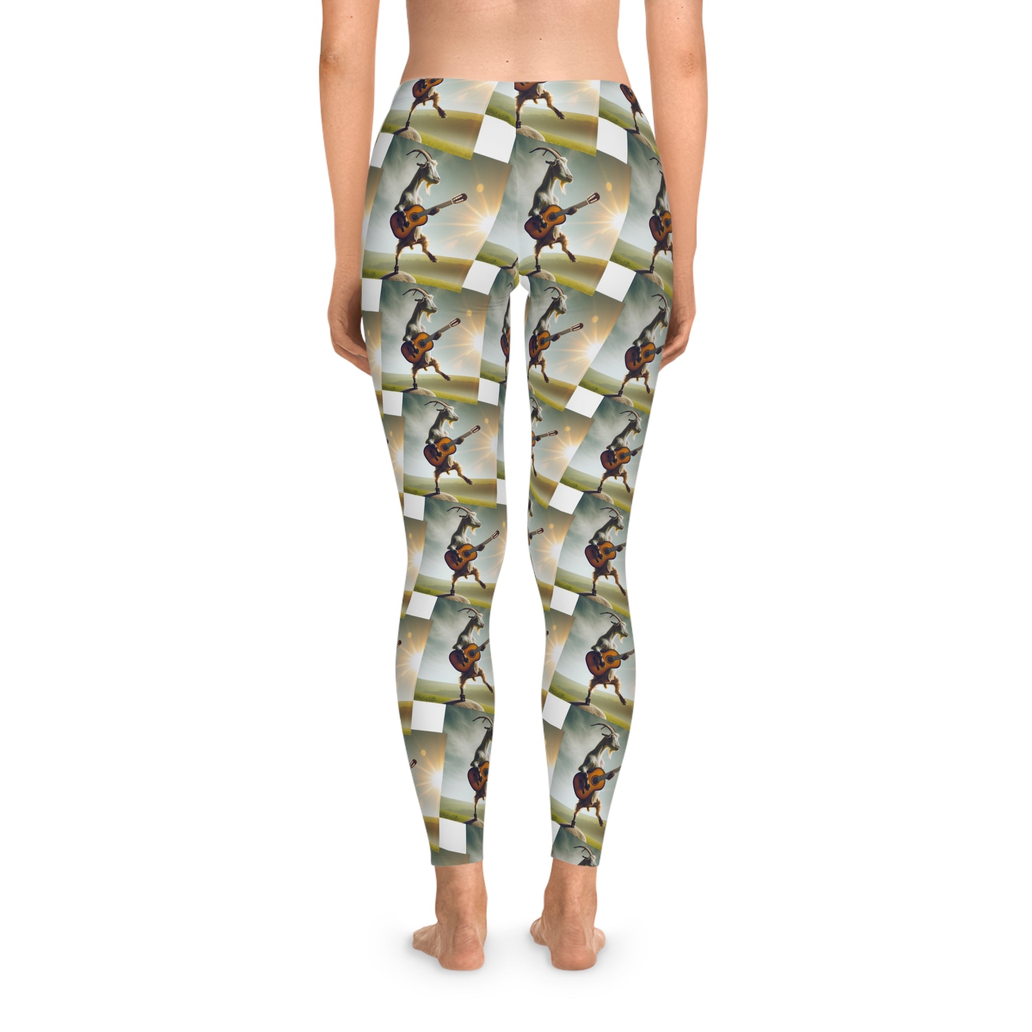 Eco-Friendly Stretchy Leggings with Music Theme - Perfect for Active Lifestyles and Gifting!