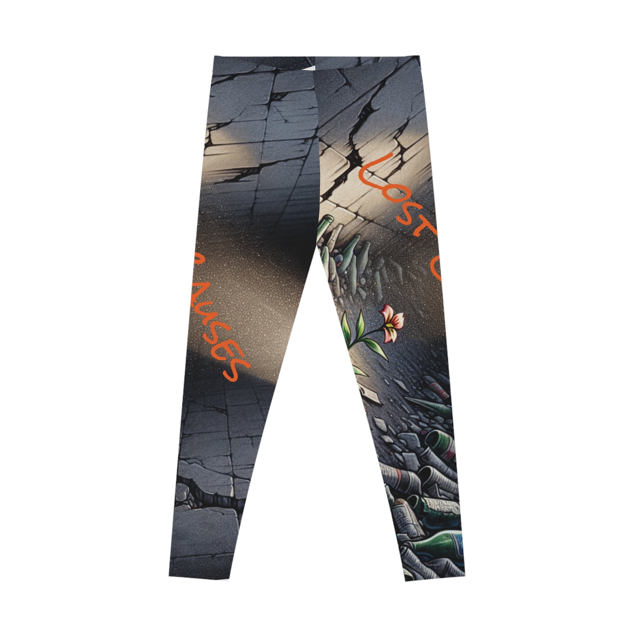 Lost Causes Stretchy Leggings - Unique Artistic Design for Comfort and Style