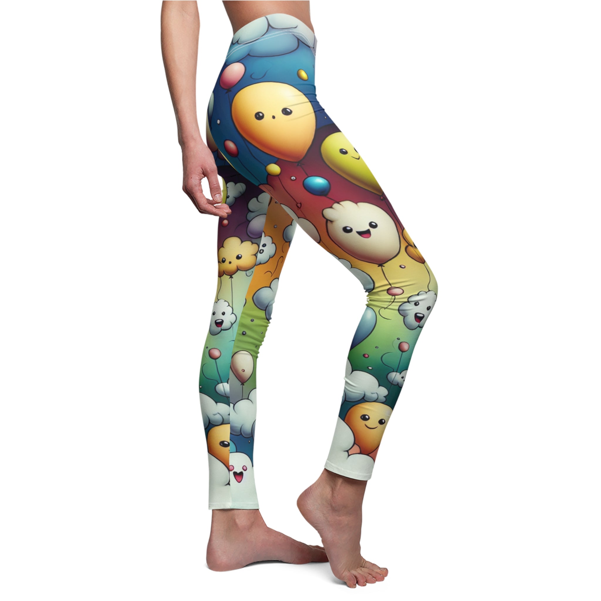 Leggings Colorful Fluffhead Clouds Print Women's Casual