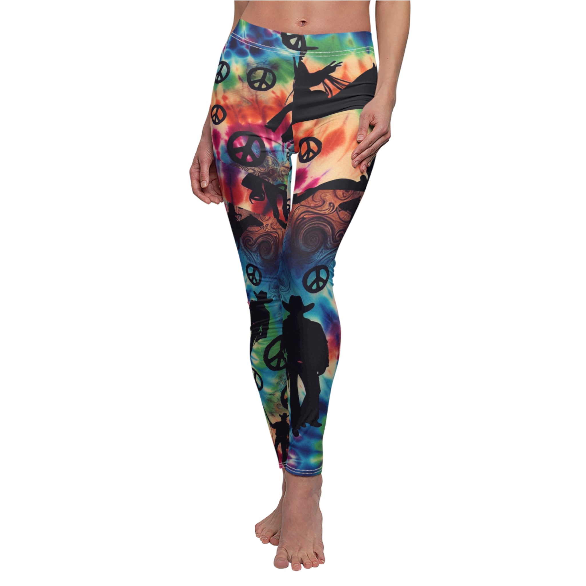 Women's Casual Festival Leggings Hippie and Cowboys