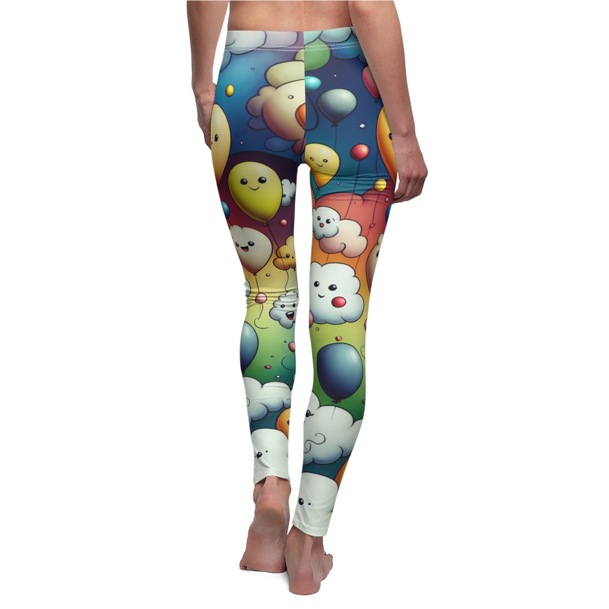 Leggings Colorful Fluffhead Clouds Print Women's Casual