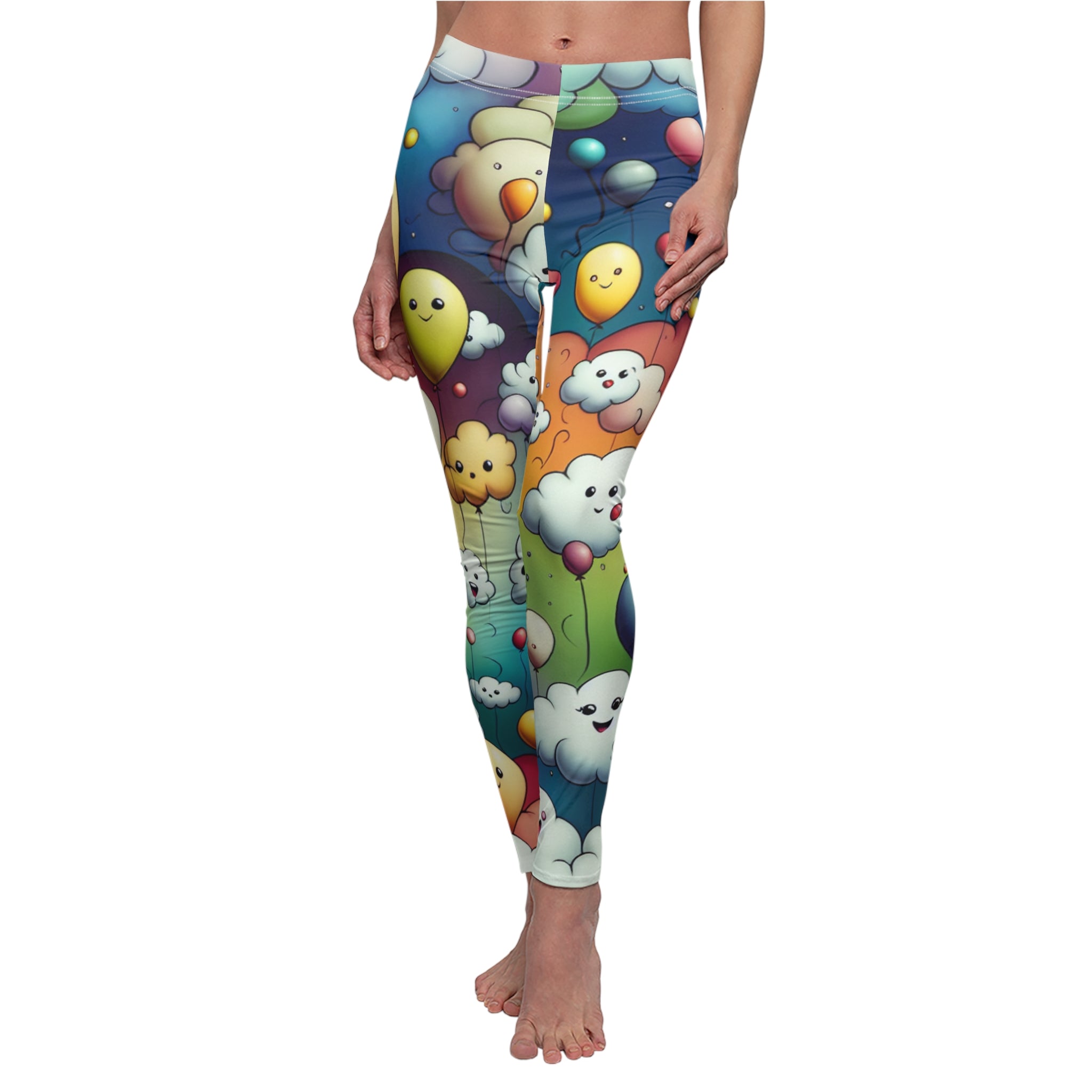 Leggings Colorful Fluffhead Clouds Print Women's Casual