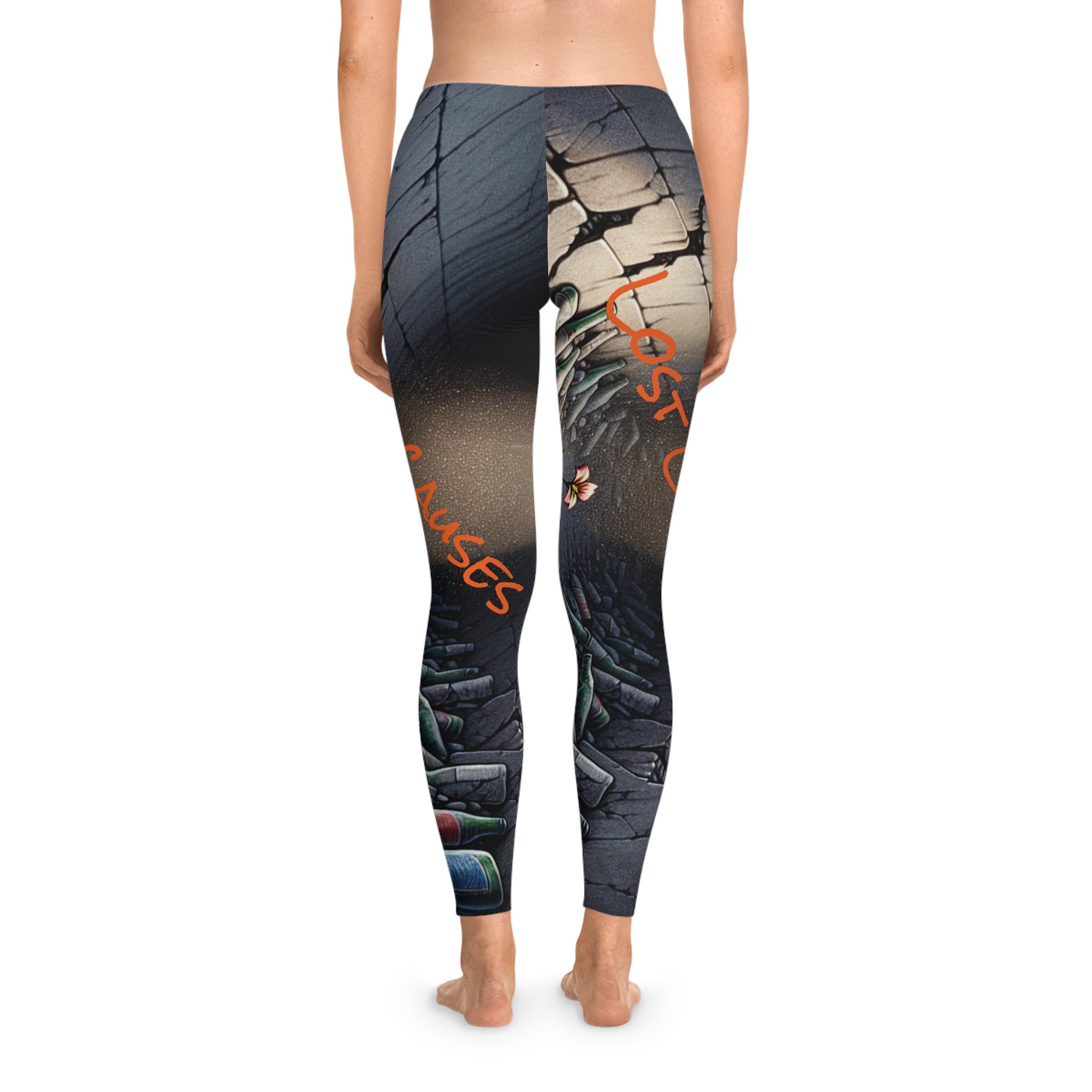 Lost Causes Stretchy Leggings - Unique Artistic Design for Comfort and Style