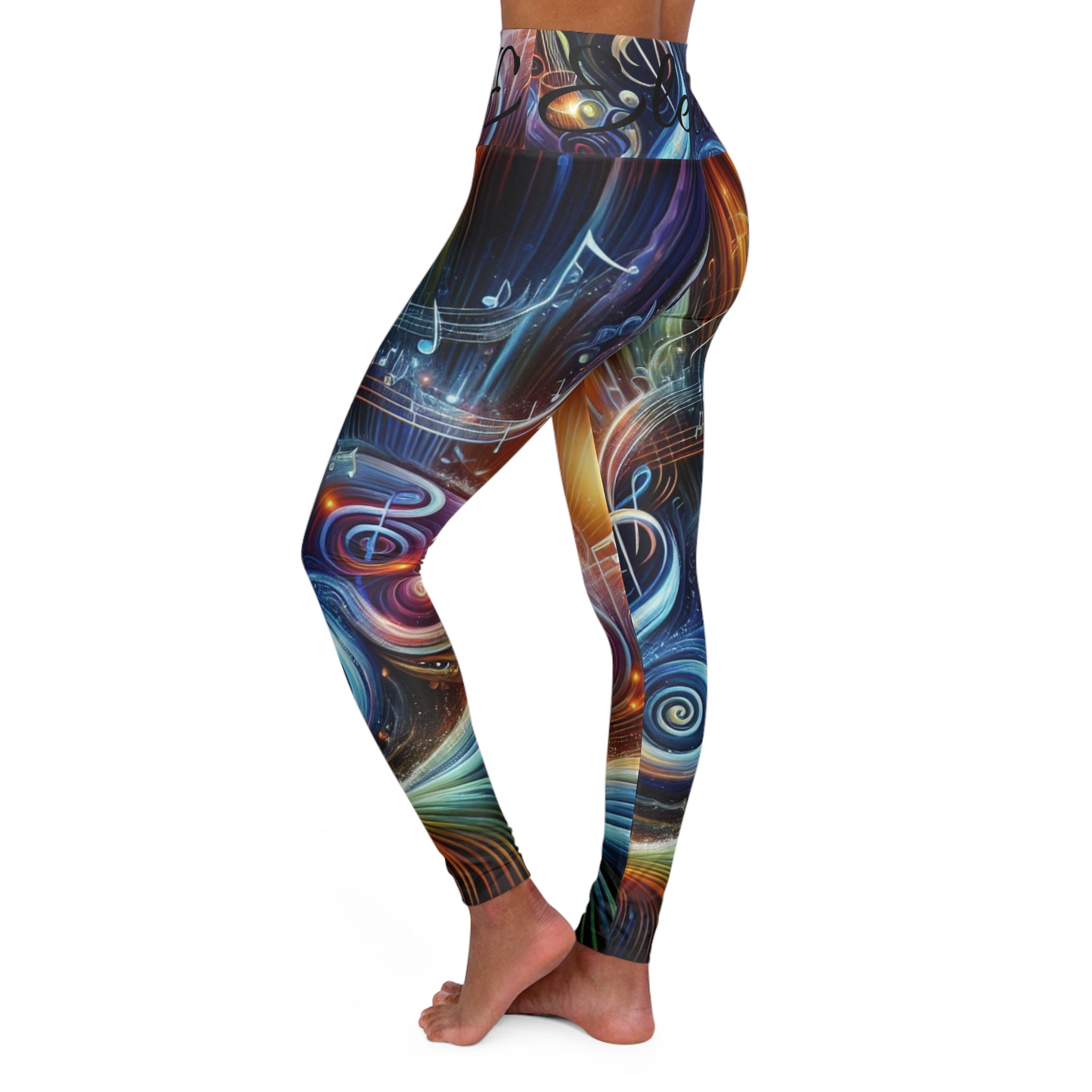 Yoga Leggings Love Electric