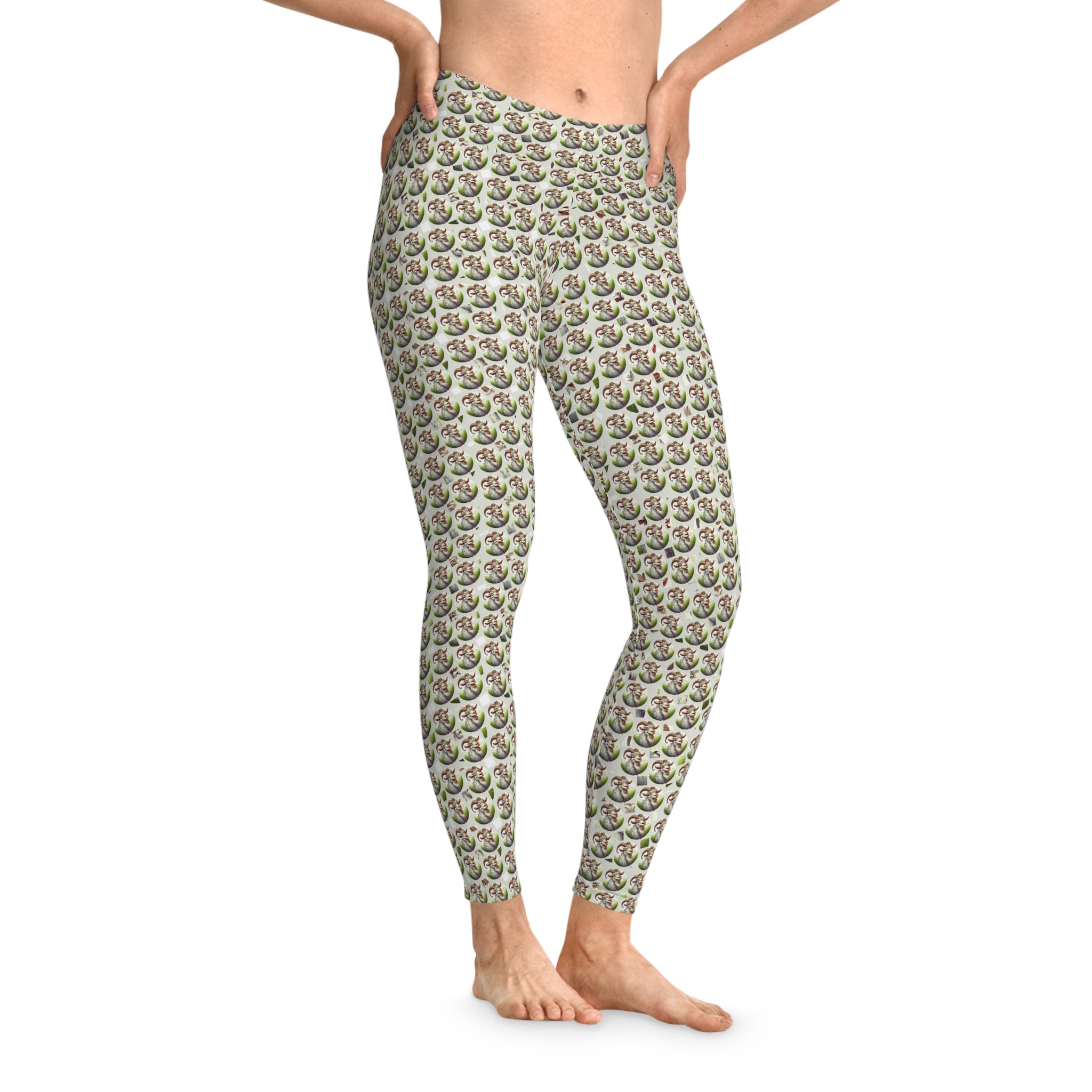 Colorful Printed Goatful  Stretchy Leggings for Comfort and Style