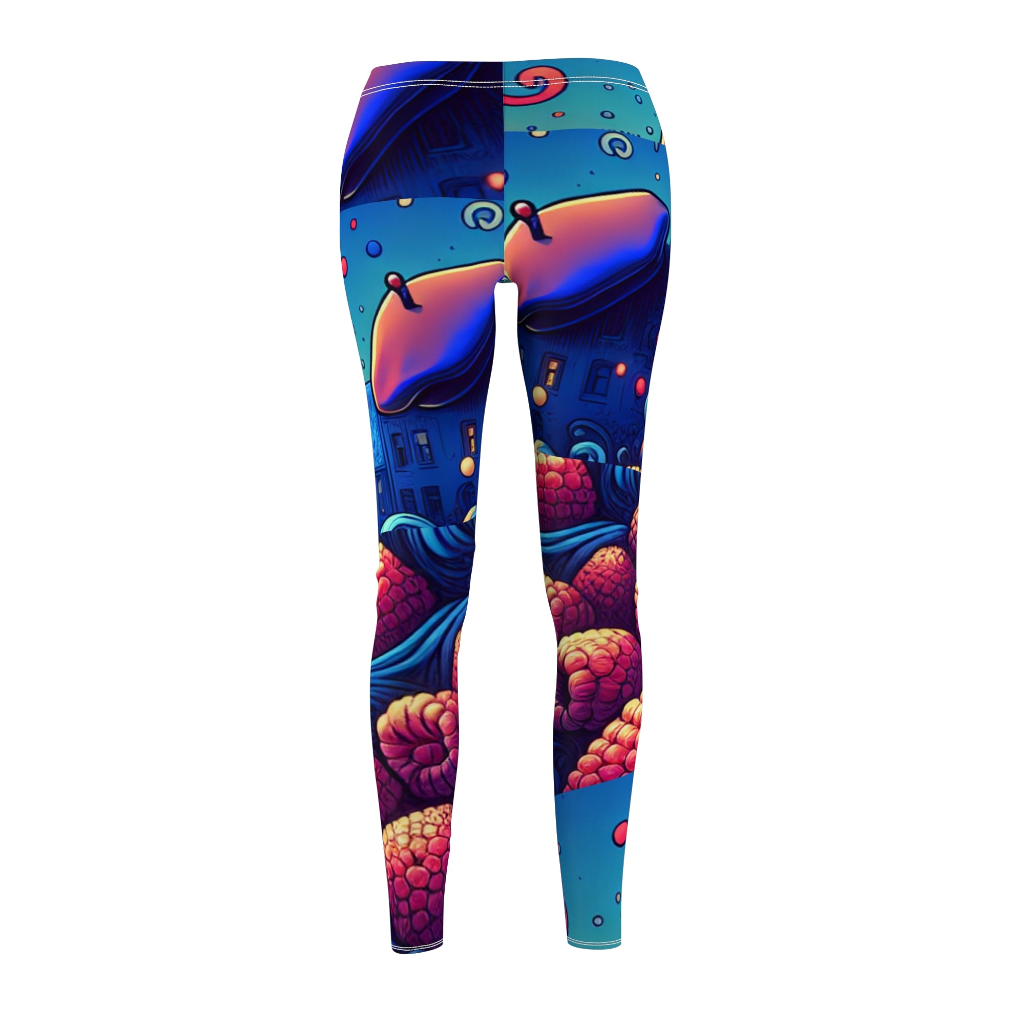 Whimsical Rasberry Theme with Barrettt Women's Leggings - Casual Comfort & Unique Style