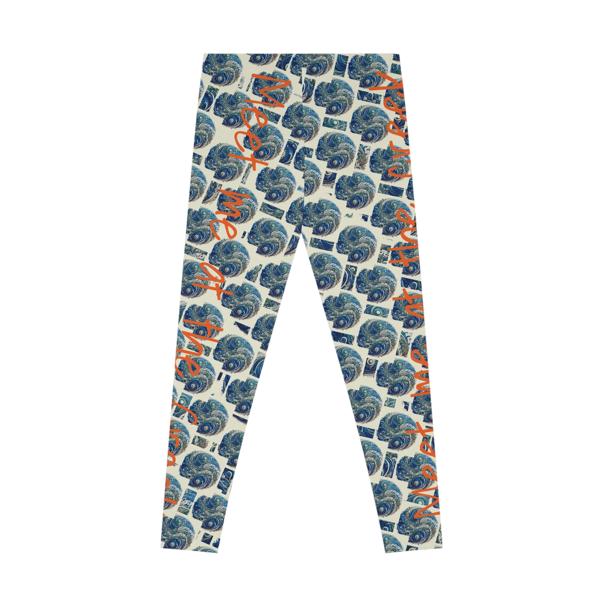 Stretchy Leggings Billy Song Meet Me at the Creek Spiral Water Pattern