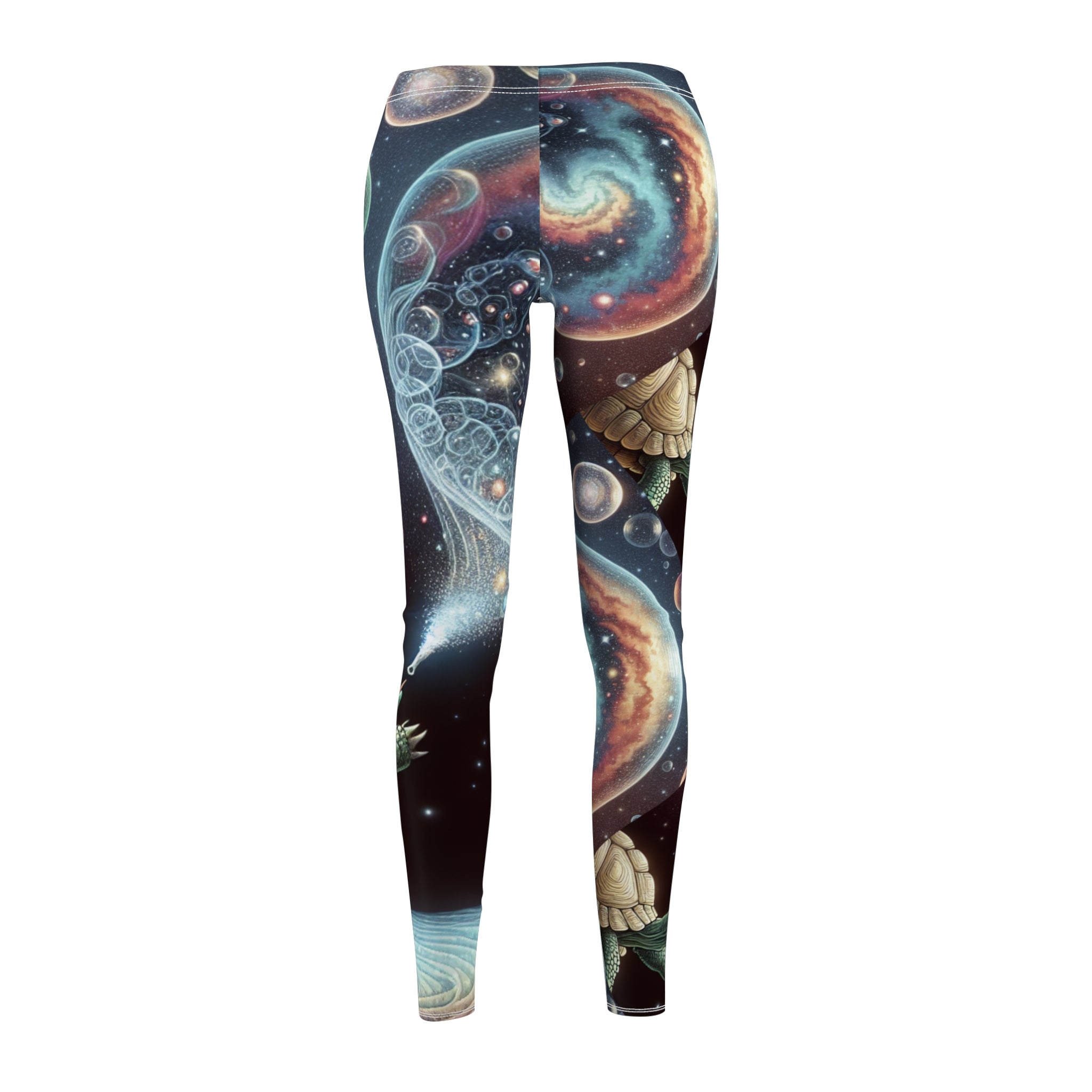 Women's Leggings - Turtle Blowing Bubbles Design