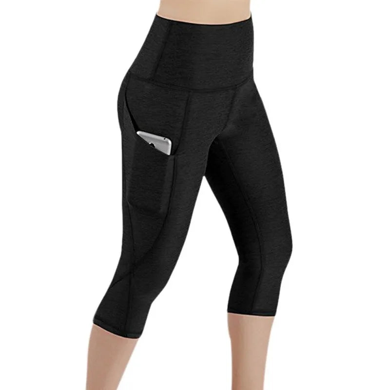 Women Fashion Sports Leggings With Pocket High Waist Push Up Ladies Pants Fitness Gym Leggings Female Workout Yoga Pants