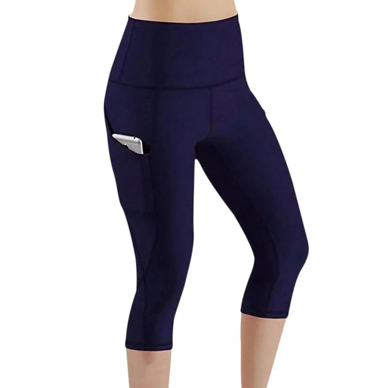 Women Fashion Sports Leggings With Pocket High Waist Push Up Ladies Pants Fitness Gym Leggings Female Workout Yoga Pants