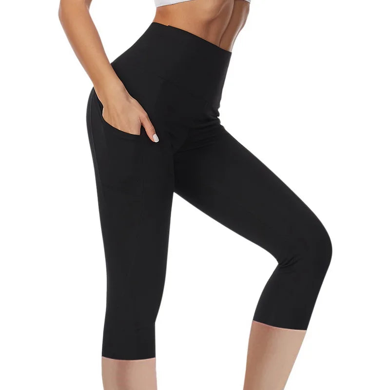 Women Fashion Sports Leggings With Pocket High Waist Push Up Ladies Pants Fitness Gym Leggings Female Workout Yoga Pants