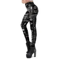 [You're My Secret] Ouija Board Leggings Women 3D Printed Trousers Satan Head Devil Leggins Fitness Workout Elastic Pants Legins