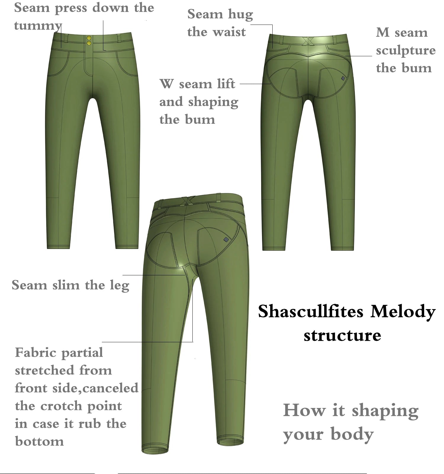 Shascullfites Melody Women Sports Pants Soft Tights Yoga Leggings High Waist Hip Athletic Fitness Run Camouflage Workout Pants