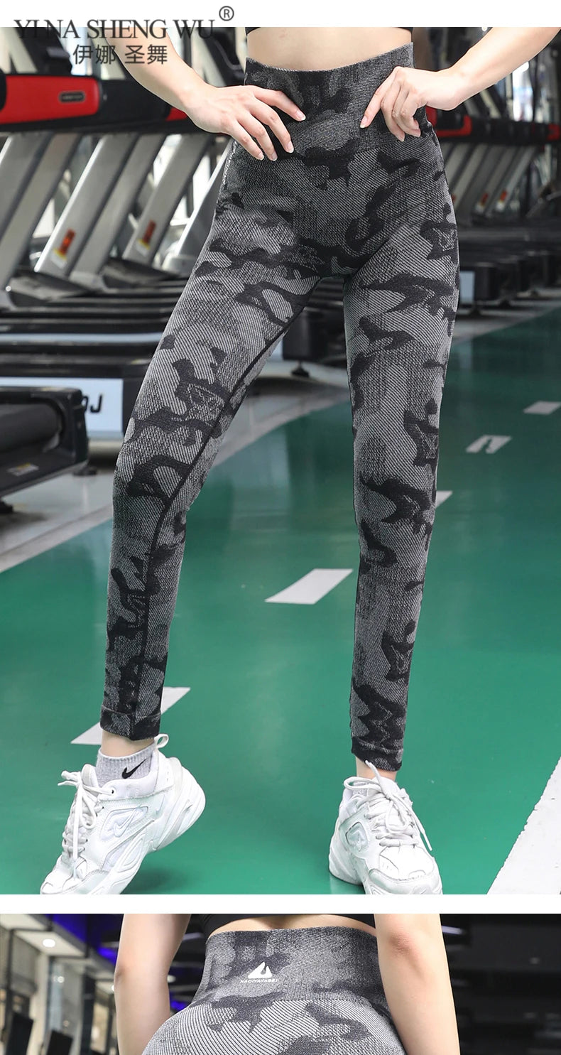 Camouflage Sport Leggings Yoga Pants Women Fitness Leggings Workout Sports Sexy Push Up Gym Wear Elastic Slim Pants Sportswear