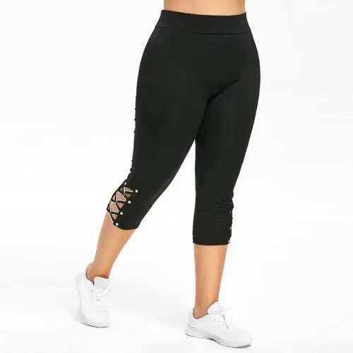 Leggings Women Summer Mid-Calf Pants Leggings Elastic Cropped High Waist Fitness Leggings Sports Leggings pantalones de mujer