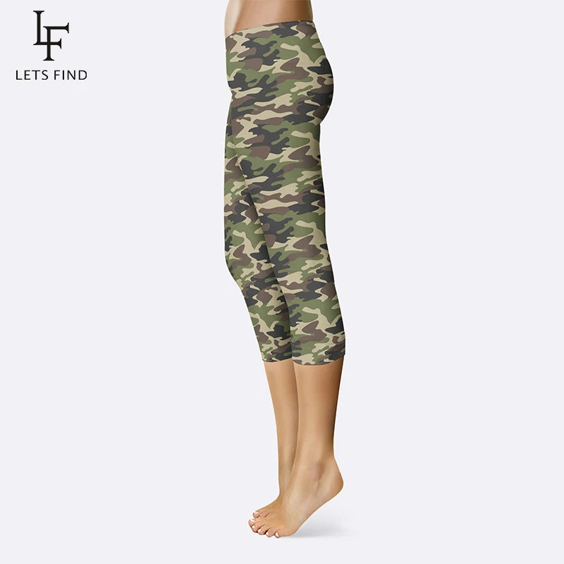 New Fashion 3D Camouflage Printing Elasticity Women Leggings  Fitness Pant Casual High Quality Milk Legging Capri Pants