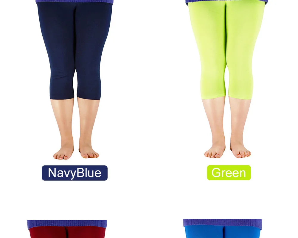 AZUE Women Elastic Waist Casual Leggings Bamboo Fiber Plus Size Women Legging High Stretch Leggings Basic Pants Workout Leggings