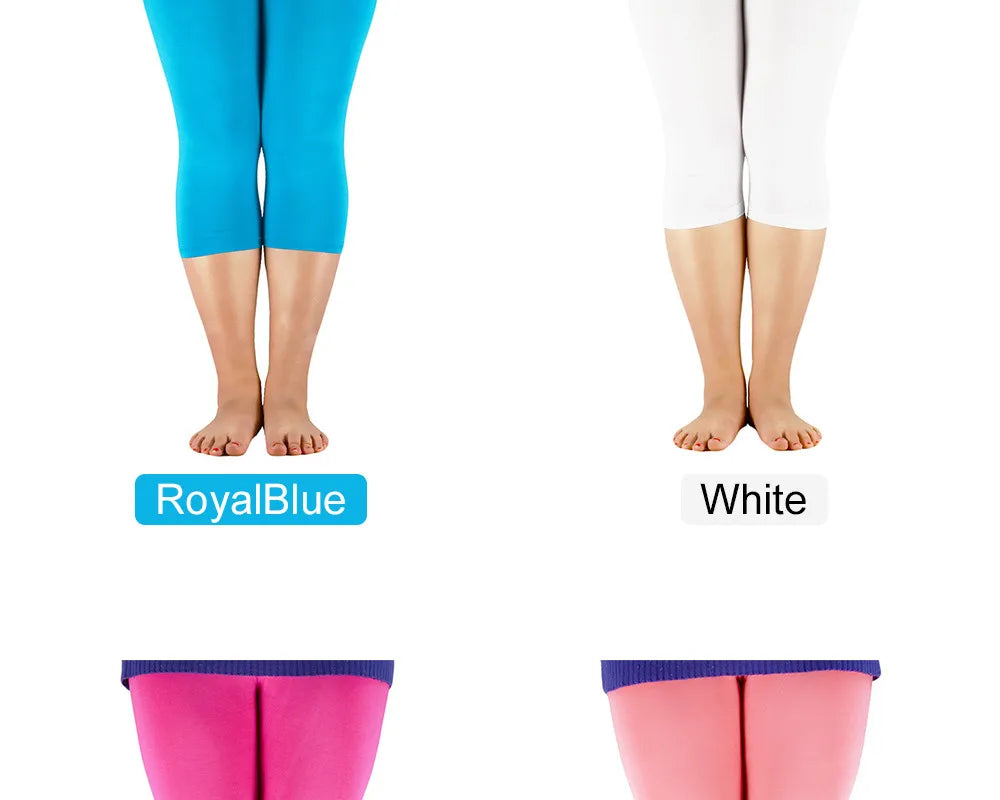 AZUE Women Elastic Waist Casual Leggings Bamboo Fiber Plus Size Women Legging High Stretch Leggings Basic Pants Workout Leggings