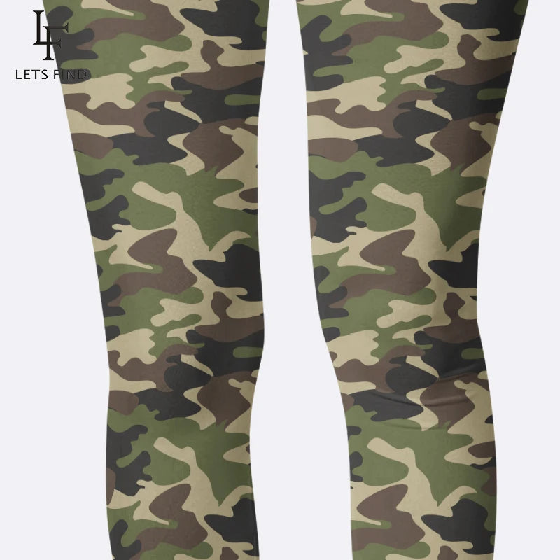 New Fashion 3D Camouflage Printing Elasticity Women Leggings  Fitness Pant Casual High Quality Milk Legging Capri Pants