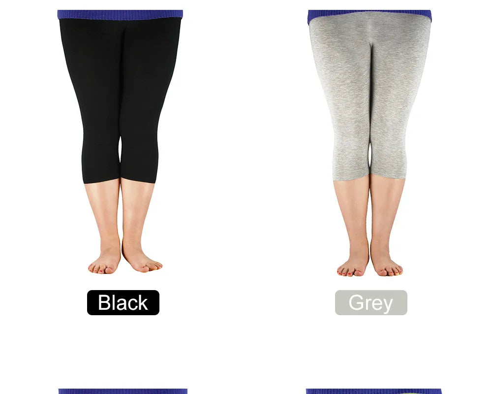 AZUE Women Elastic Waist Casual Leggings Bamboo Fiber Plus Size Women Legging High Stretch Leggings Basic Pants Workout Leggings