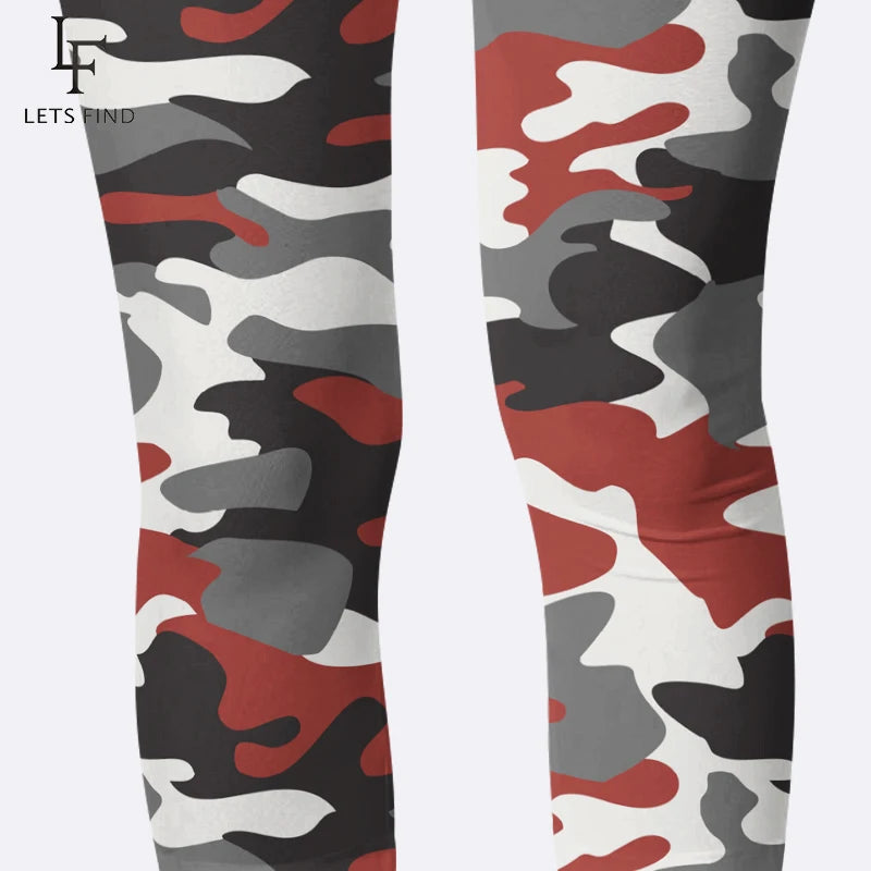 New Fashion 3D Camouflage Printing Elasticity Women Leggings  Fitness Pant Casual High Quality Milk Legging Capri Pants