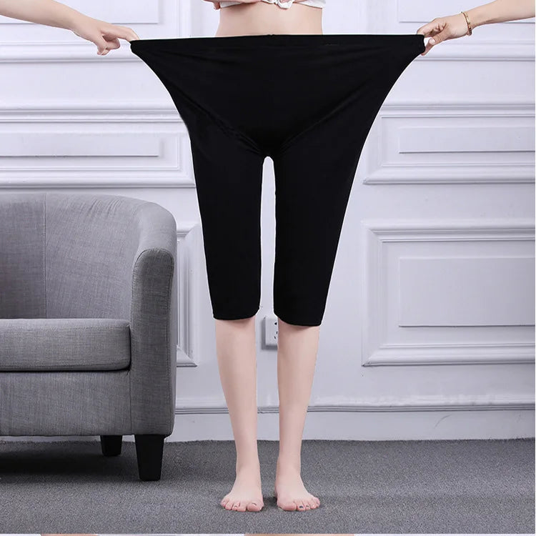 AZUE Women Elastic Waist Casual Leggings Bamboo Fiber Plus Size Women Legging High Stretch Leggings Basic Pants Workout Leggings