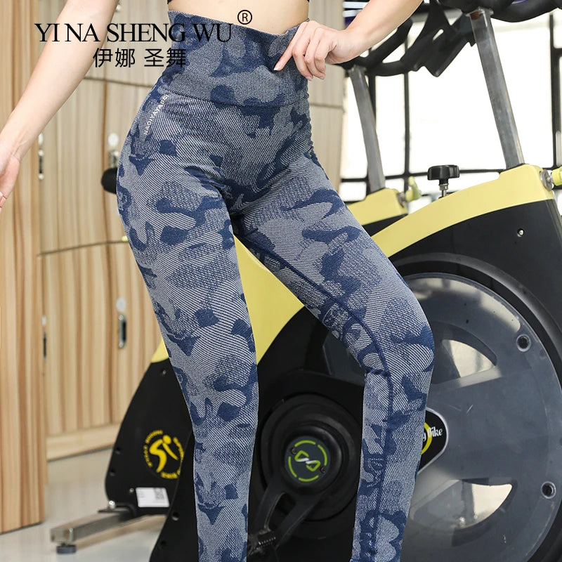 Camouflage Sport Leggings Yoga Pants Women Fitness Leggings Workout Sports Sexy Push Up Gym Wear Elastic Slim Pants Sportswear