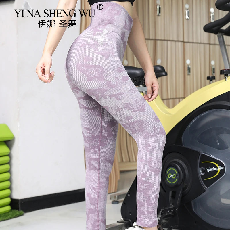 Camouflage Sport Leggings Yoga Pants Women Fitness Leggings Workout Sports Sexy Push Up Gym Wear Elastic Slim Pants Sportswear