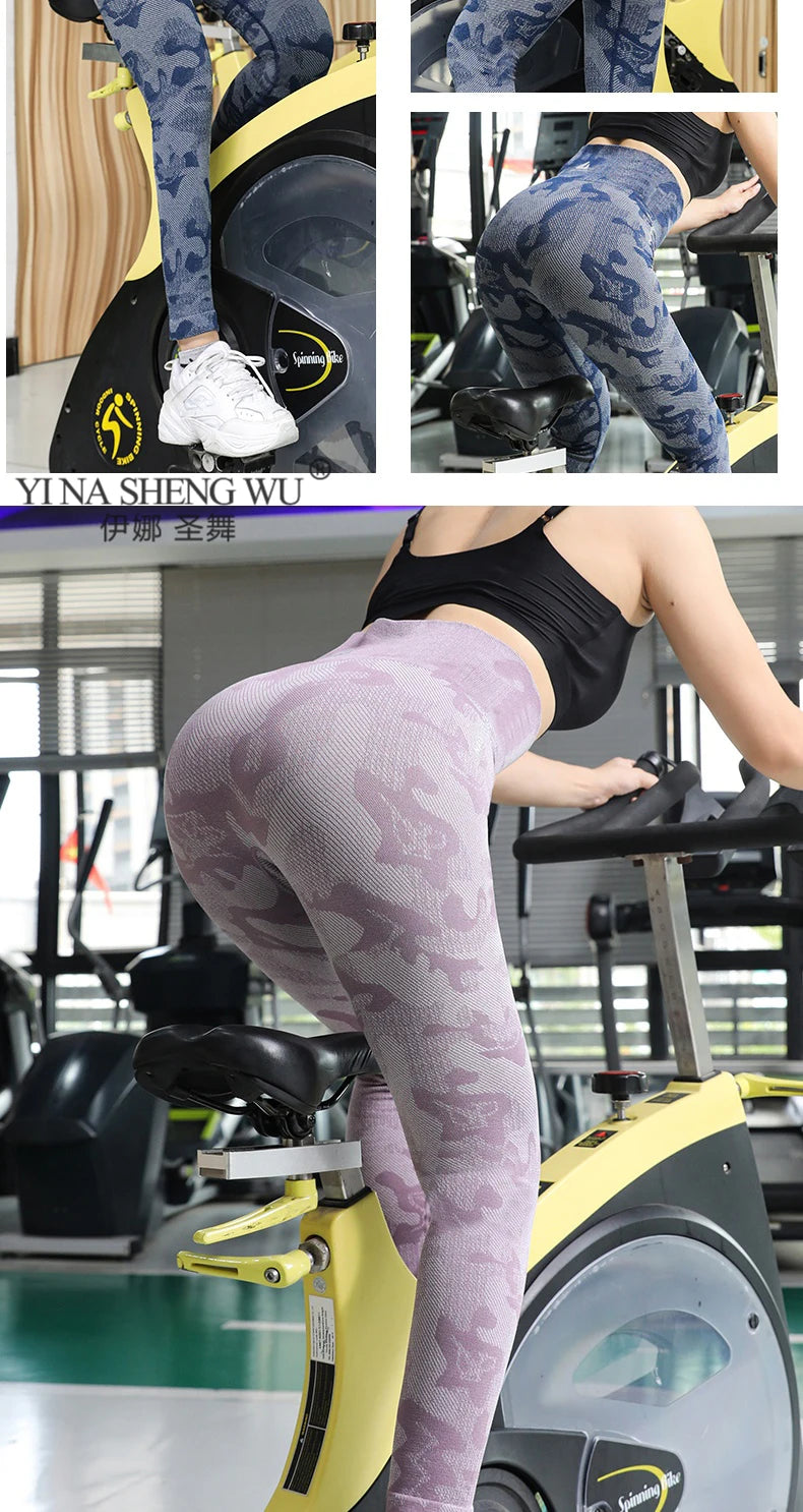 Camouflage Sport Leggings Yoga Pants Women Fitness Leggings Workout Sports Sexy Push Up Gym Wear Elastic Slim Pants Sportswear