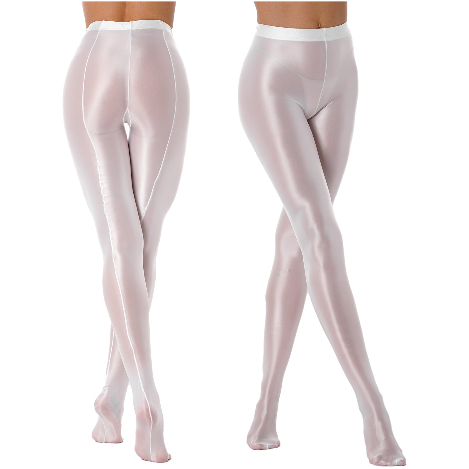 Womens Glossy Pantyhose Pants Smooth Oil Shiny Ballet Dance Yoga Training Fitness Workout Leggings Trousers Tights Clubwear