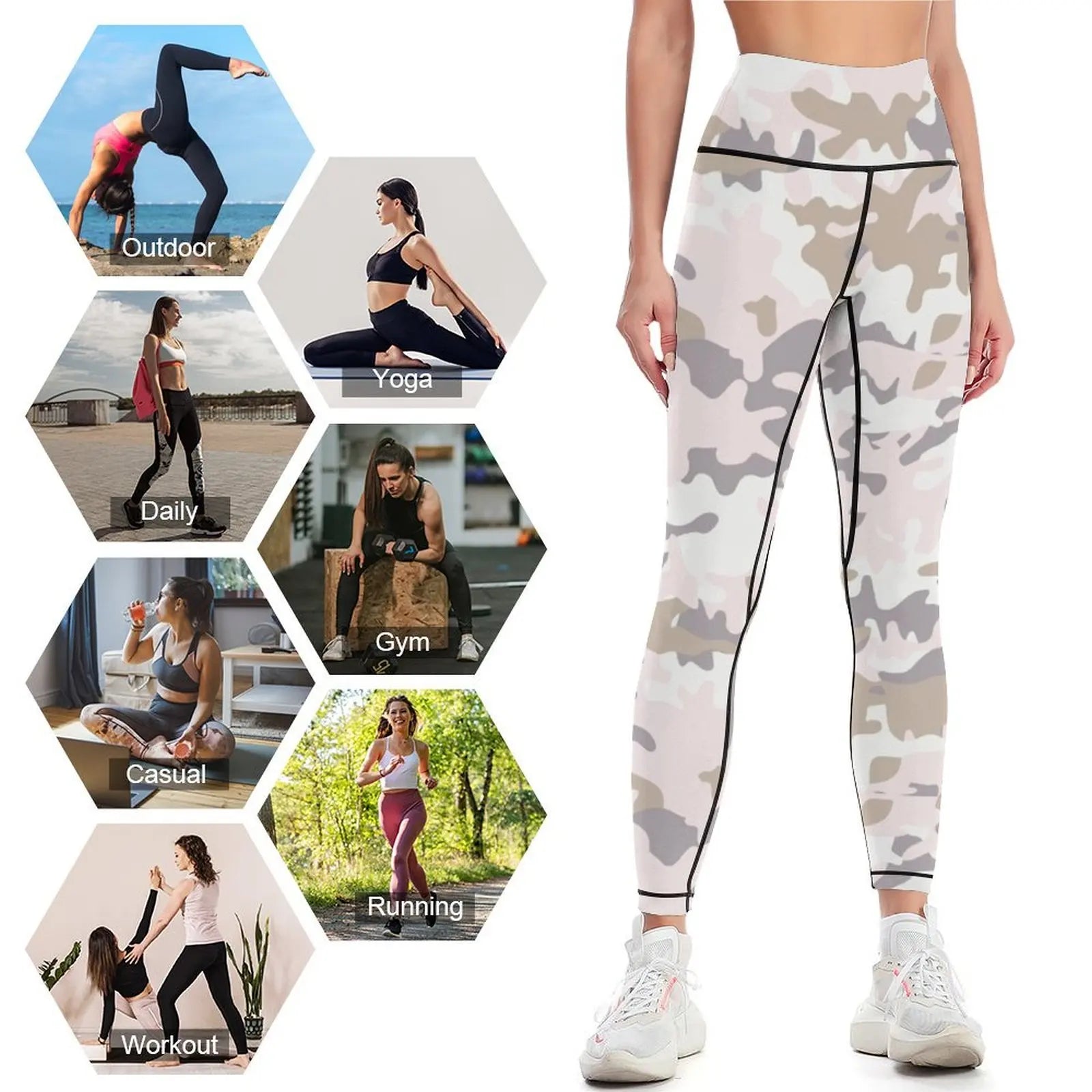 Bright Camouflage Pattern Leggings sports for gym womans fitness set gym Womens Leggings