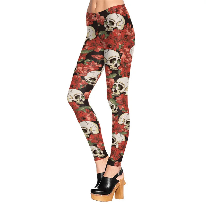 [You're My Secret] 2024 New Camouflage Legging Women Low Waist Sexy Pencil Pants Fashion 3D Printed  Elastic Leggin Wholesale