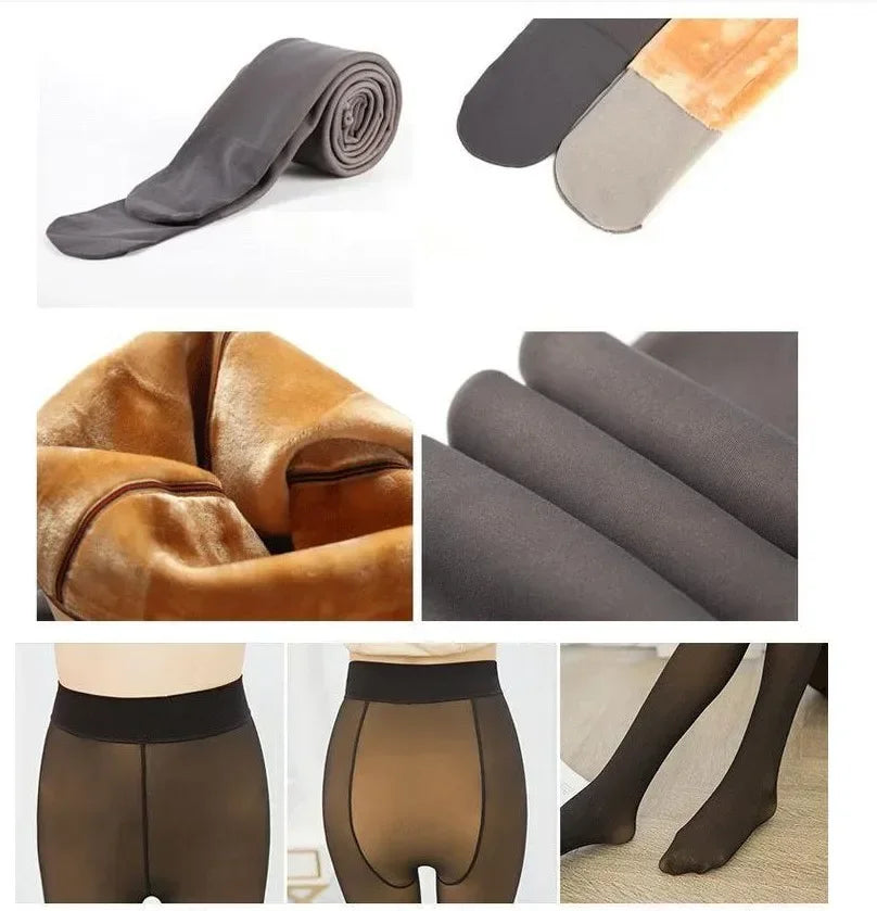 Polar Skin Sock Pantyhose Thick Winter Effect Translucent Tights Velvet Pants Thermal Leggings Stockings Plush Pantys Warm