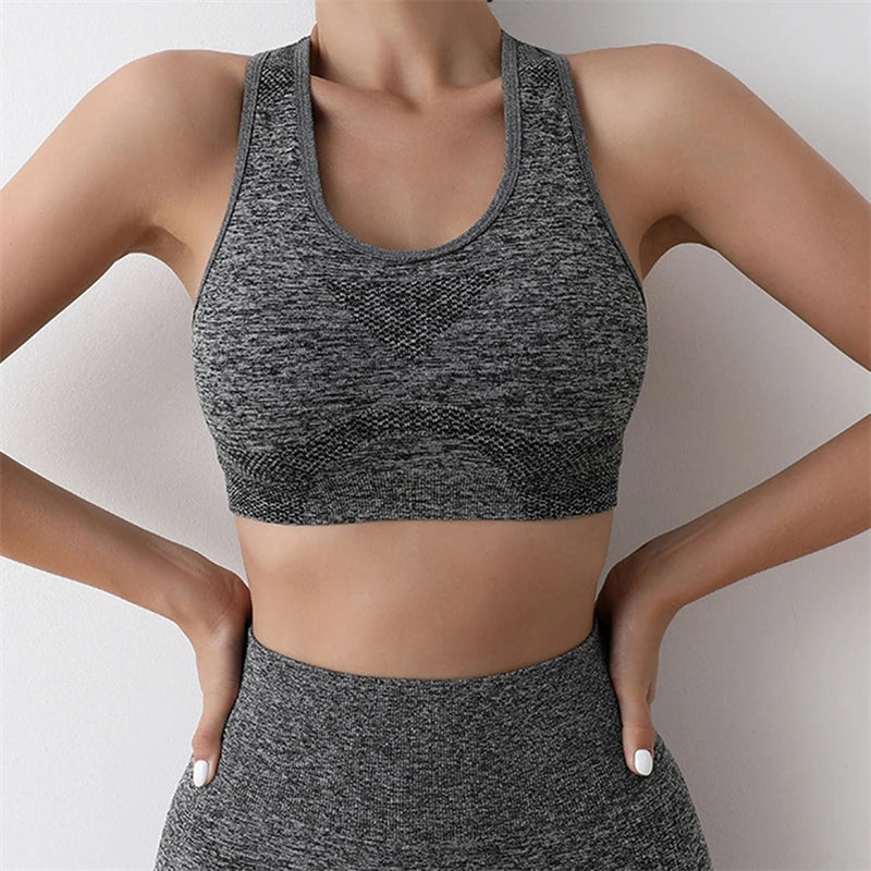 Seamless Women Yoga Set Workout Shirts Sport Shorts Bra Gym Suits Fitness Shorts Crop Top High Waist Running Sports Sets