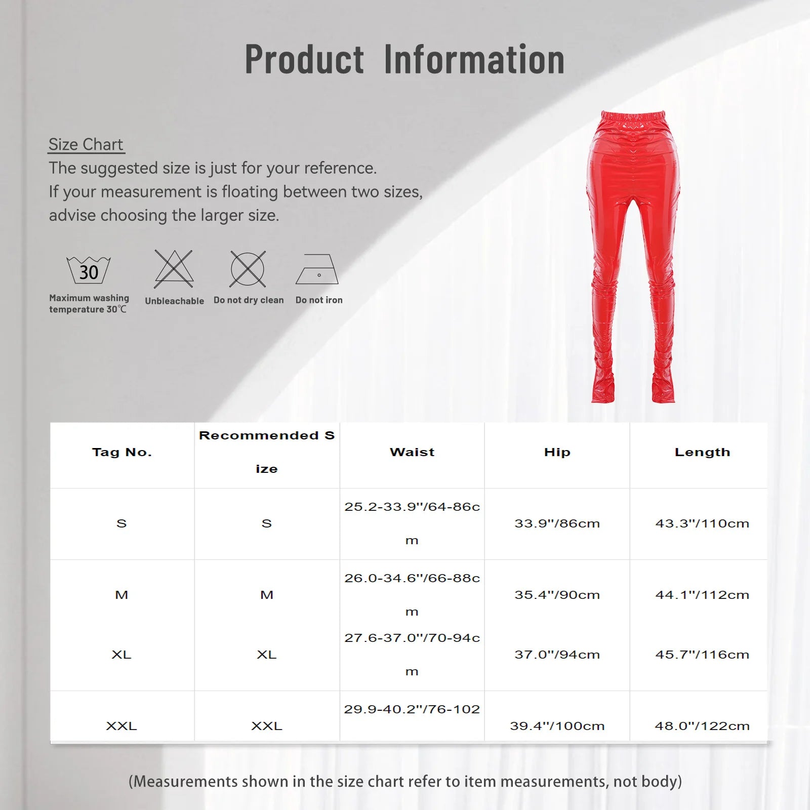 Womens Glossy PU Leather Long Pants High Waist Stacked Ruched Split Cuffs Tights Slim Fit Leggings for Nightclub Disco Dancing