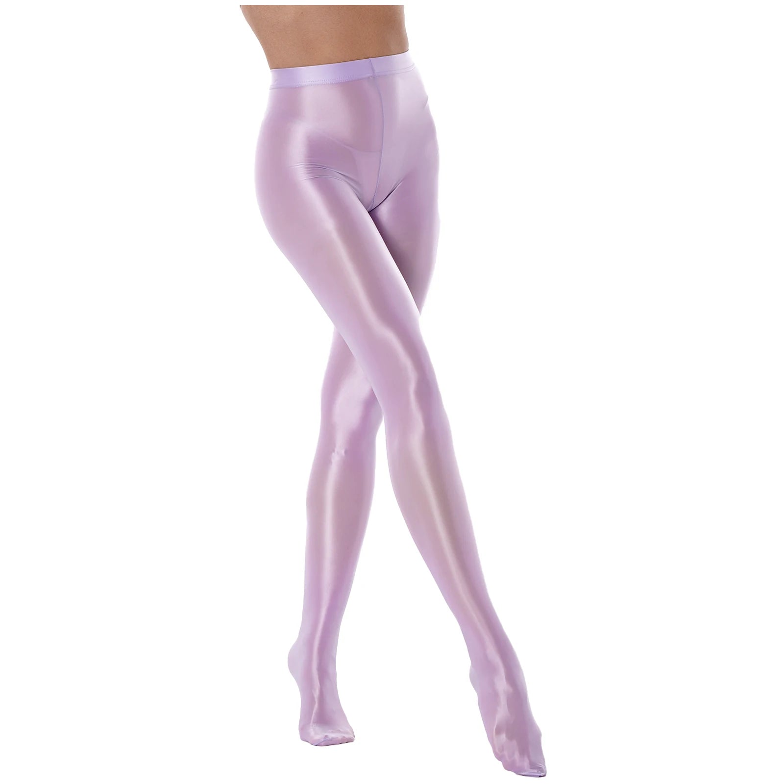 Womens Glossy Pantyhose Pants Smooth Oil Shiny Ballet Dance Yoga Training Fitness Workout Leggings Trousers Tights Clubwear