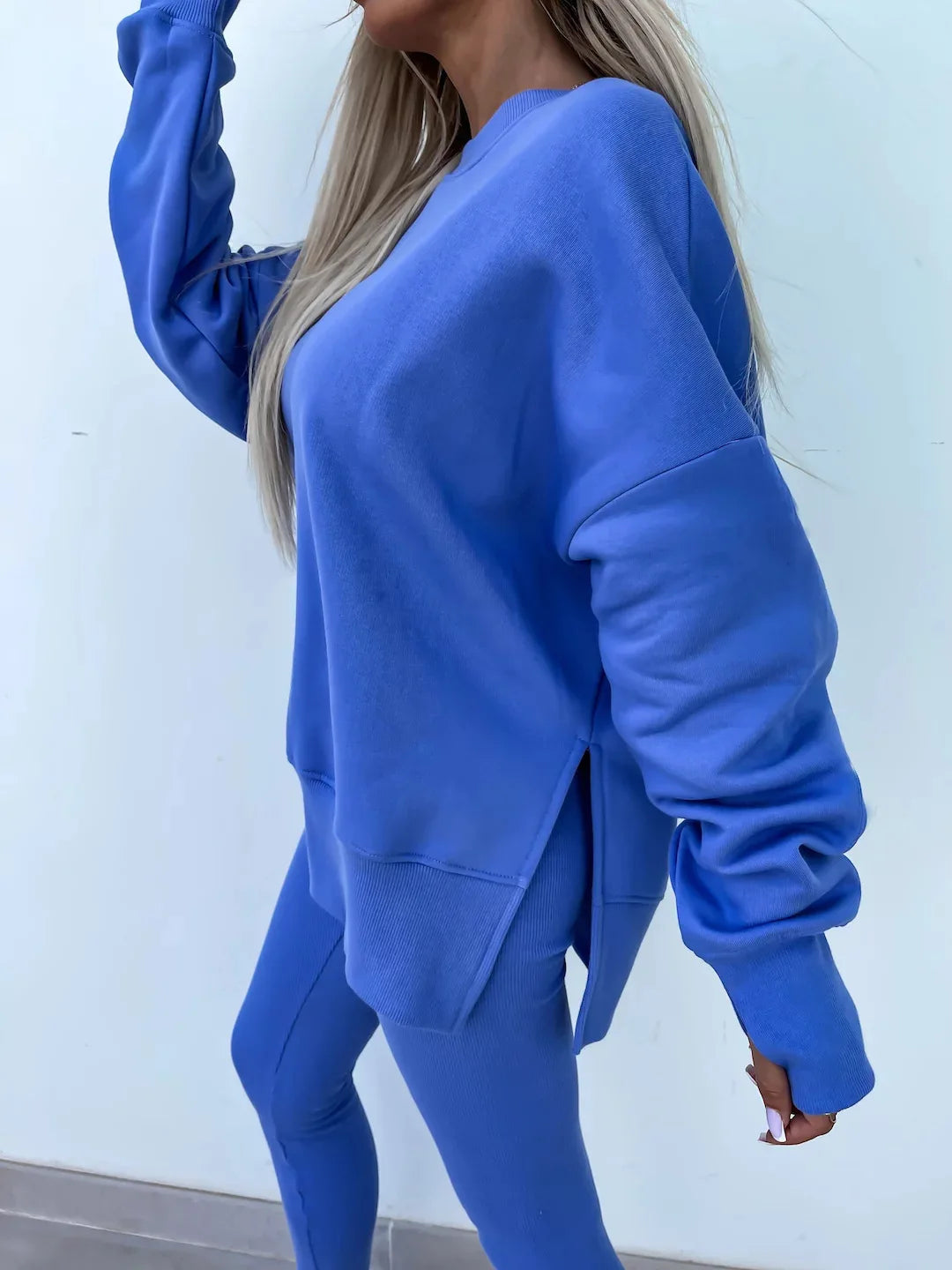 Women Tracksuit Sports Two Piece Set Casual Oversized Sweatshirts And Jogger Pants Set Fleece Sports Suits Workout Outfits Set