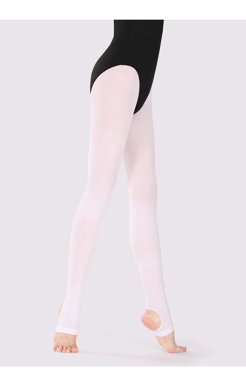 Girls Women 60D Stirrup Tights Highly Elastic Dance Pantyhose Leggings Seamless Pantyhose Gymnastic Dance Tights