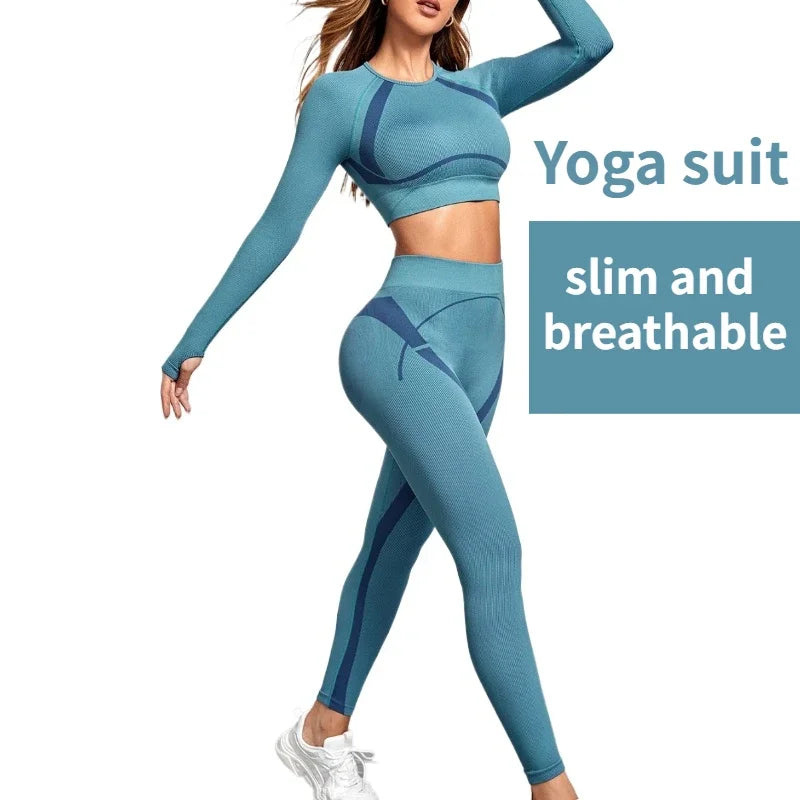 Autumn and winter tight and thin breathable and quick-drying casual sports fitness yoga suit women