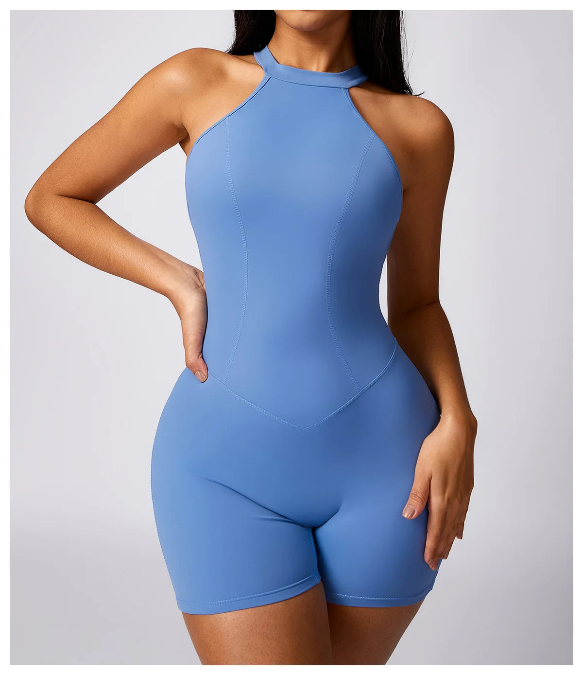 Backless One-Piece Suit Sports Jumpsuit Women Gym Halter Rompers Fitness Yoga Suit Women Overalls Woman Workout Bodysuit Lady