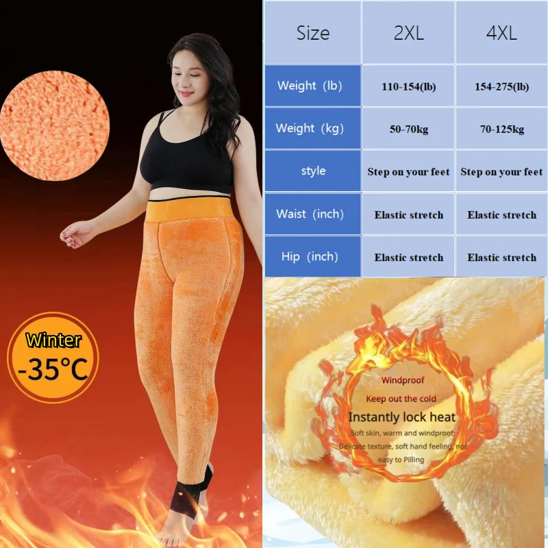 New,-30℃ / -22℉ Really Warm Women's Thick Fleece Pantyhose, Warm Leggings, Large, Big, Plus Size, Lady Trousers, Winter Clothing