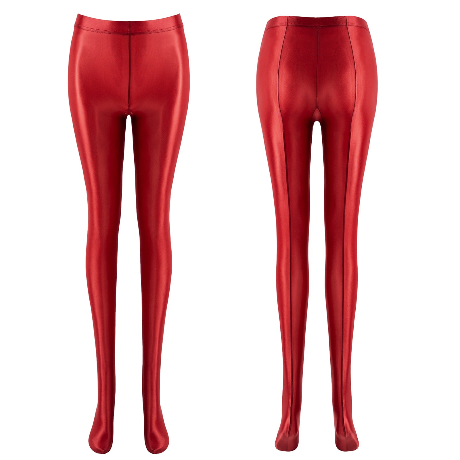 Womens Glossy Pantyhose Pants Smooth Oil Shiny Ballet Dance Yoga Training Fitness Workout Leggings Trousers Tights Clubwear