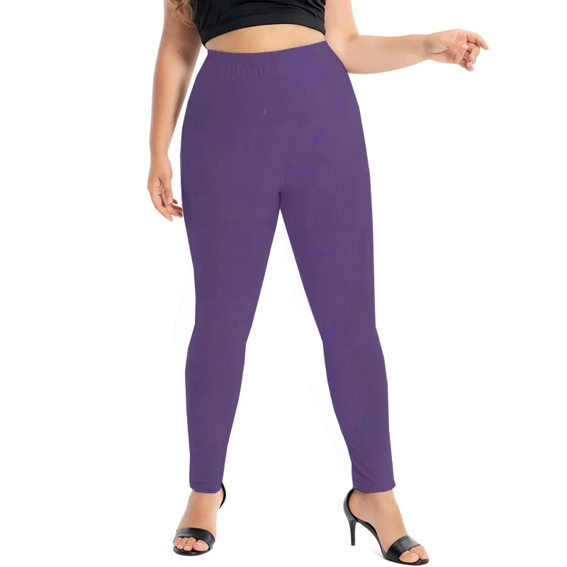 Plus Size Leggings For Women Modal Cotton Stretch Elastic Solid Sheer Femme Legin Mujer Pants US 5XL 4XL XXXL XXL XL L