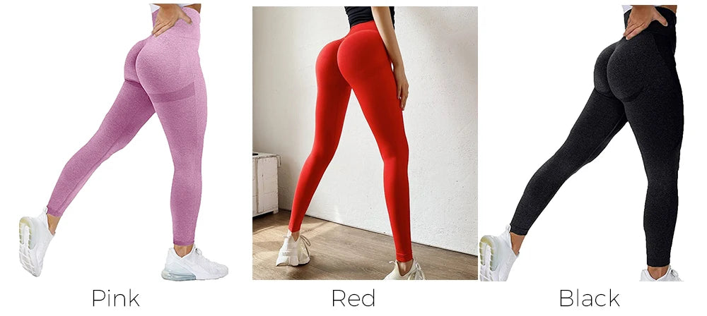 Women Seamless Workout Leggings High Waist Push Up Leggings Ladies Sexy Gym Legging Fashion Black Sports Leggings