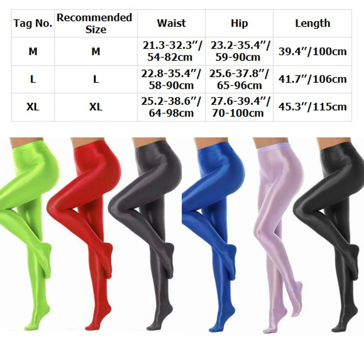 Womens Glossy Pantyhose Pants Smooth Oil Shiny Ballet Dance Yoga Training Fitness Workout Leggings Trousers Tights Clubwear