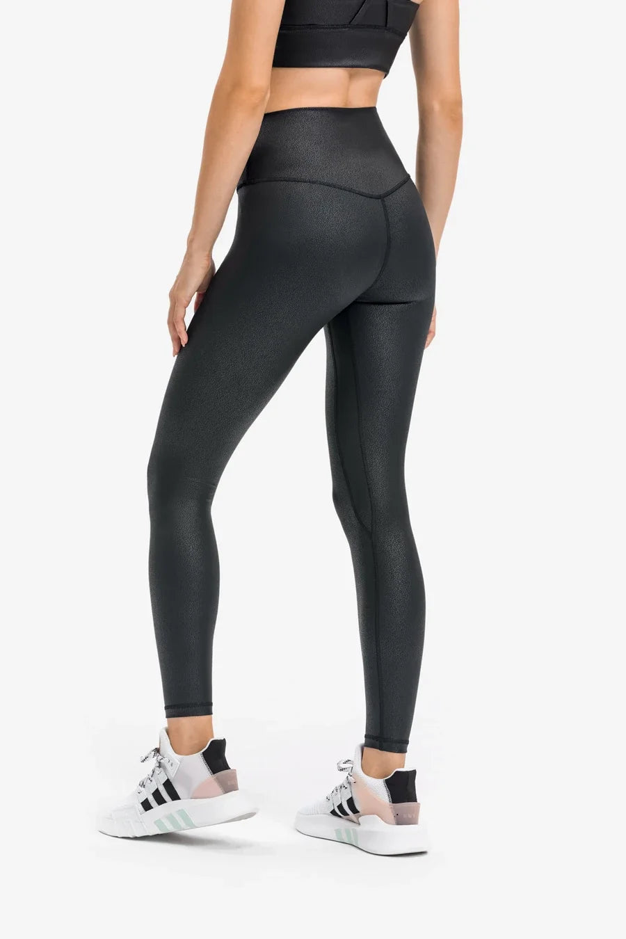 Leather Like Shiny Gym Leggings Women Euro Size Sexy Leggings Push Up GYM Tights High Rise Stretchy Matt Glossy Yoga Pants