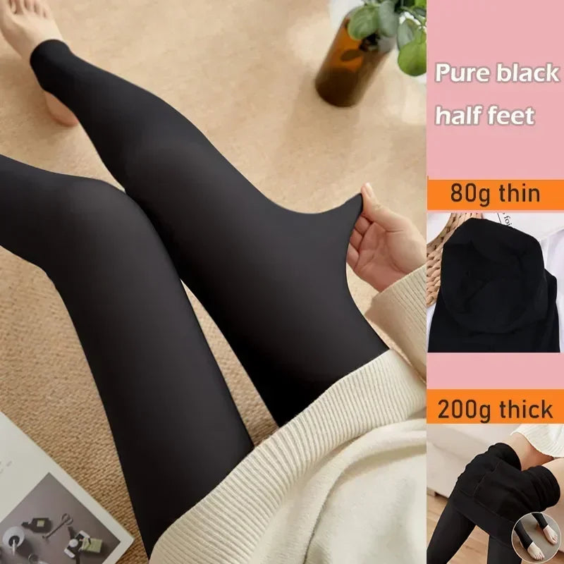 Polar Skin Sock Pantyhose Thick Winter Effect Translucent Tights Velvet Pants Thermal Leggings Stockings Plush Pantys Warm