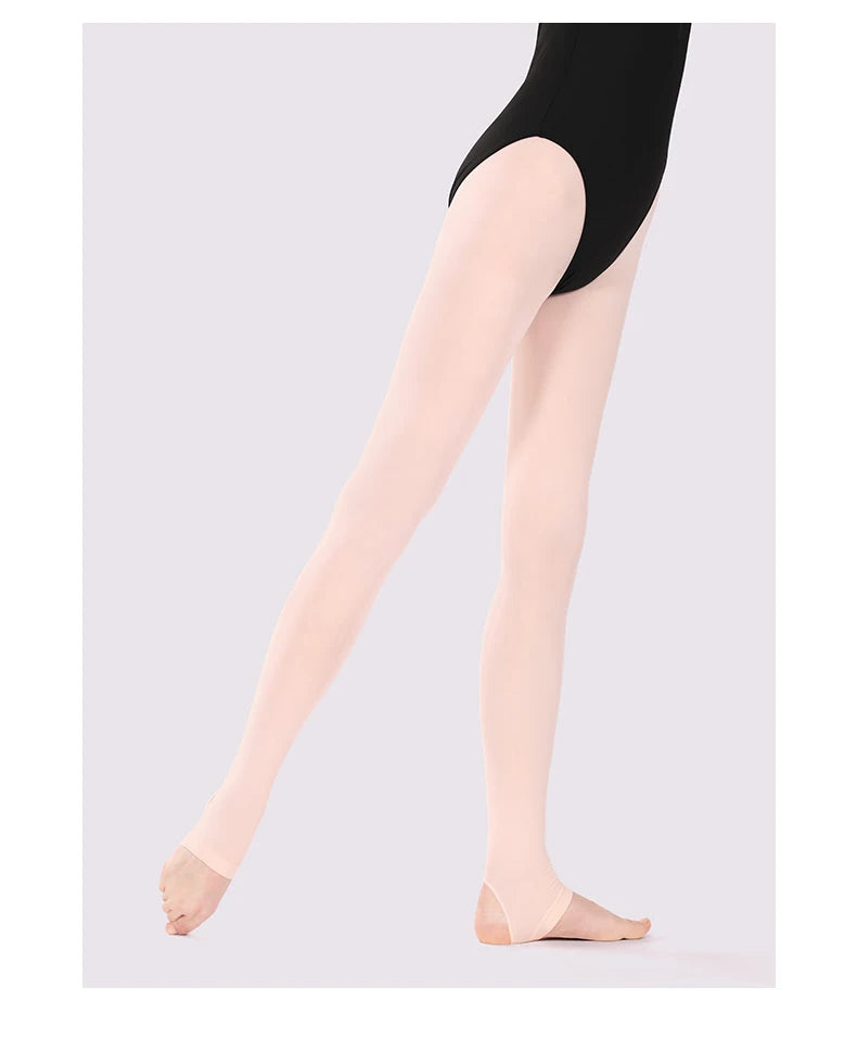 Girls Women 60D Stirrup Tights Highly Elastic Dance Pantyhose Leggings Seamless Pantyhose Gymnastic Dance Tights