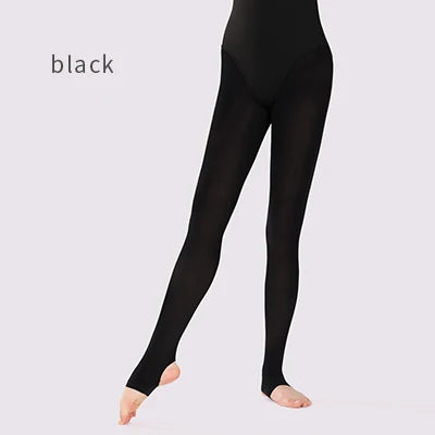 Girls Women 60D Stirrup Tights Highly Elastic Dance Pantyhose Leggings Seamless Pantyhose Gymnastic Dance Tights