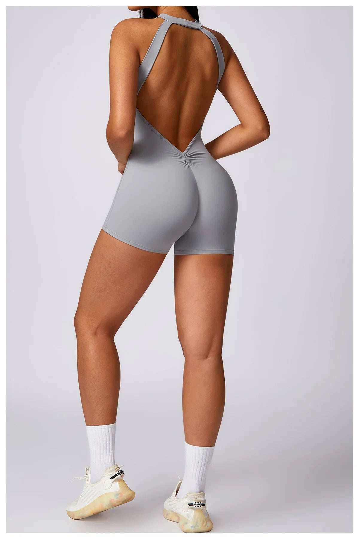 Backless One-Piece Suit Sports Jumpsuit Women Gym Halter Rompers Fitness Yoga Suit Women Overalls Woman Workout Bodysuit Lady